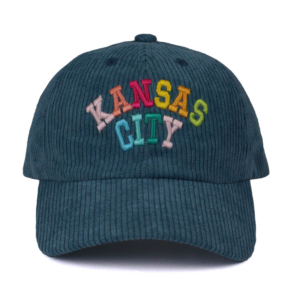 Kansas City Slate Blue Corduroy Varsity Hat