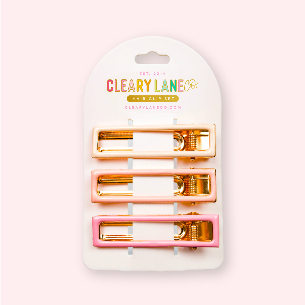Hair Clip Set | Pink