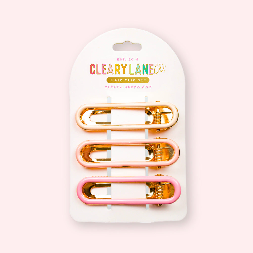 Hair Clip Set | Pink