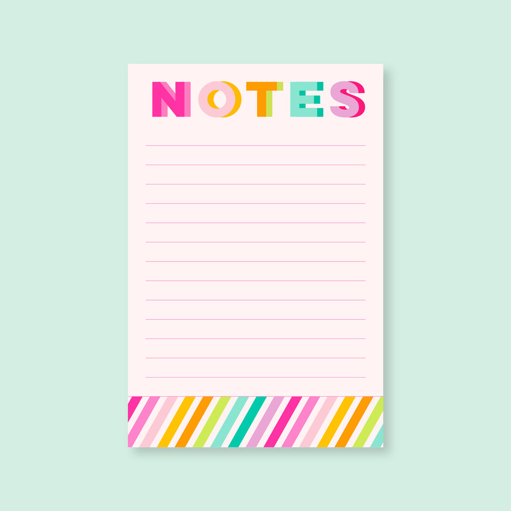 Small Notepad | Rainbow Stripes