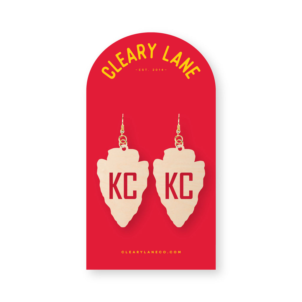Kansas City KC Arrowhead Dangle Earrings