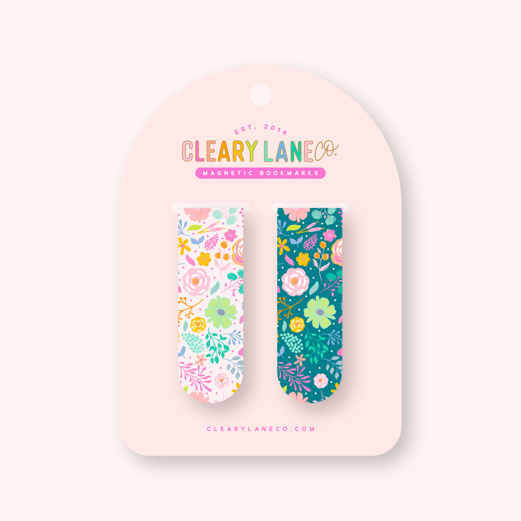 Magnetic Bookmark Set | Rainbow Blooms