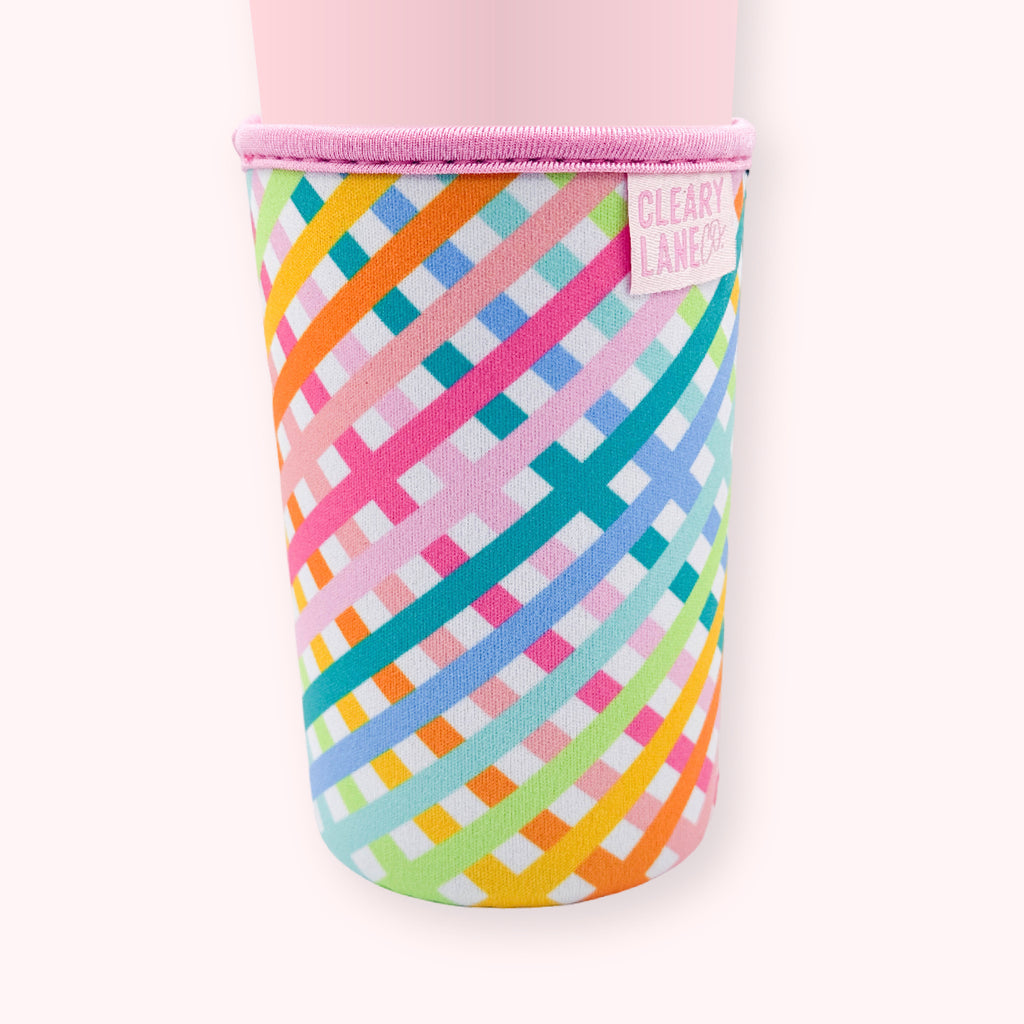 Blush Rainbow Cross Stitch | Cup Sleeve