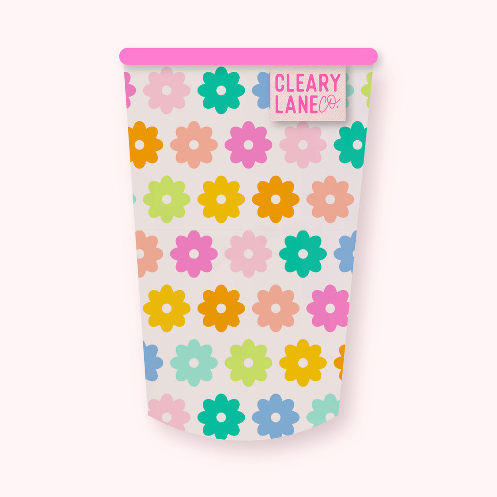 Blush Rainbow Flowers | Cup Sleeve