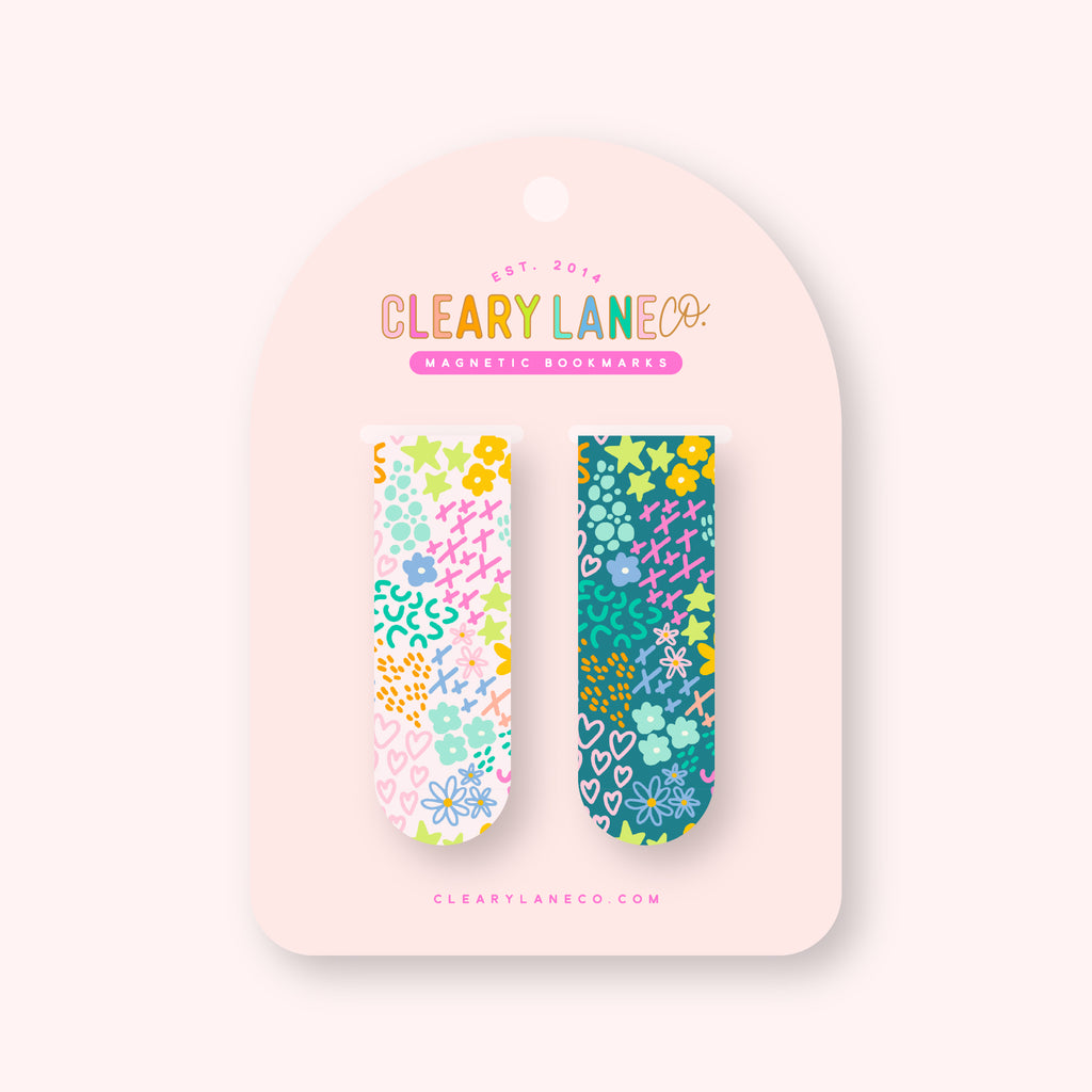 Magnetic Bookmark Set | Rainbow Garden