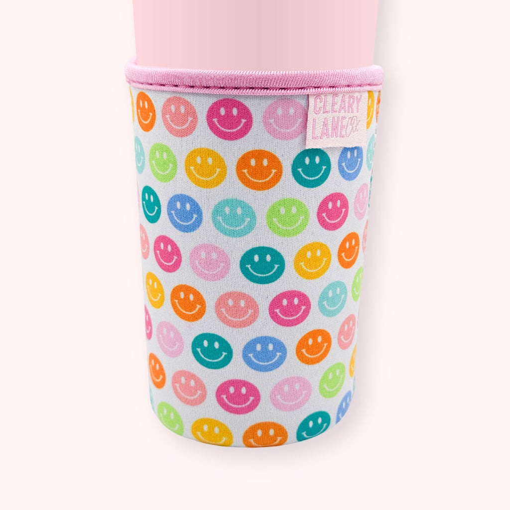 Blush Rainbow Smiley Face | Cup Sleeve