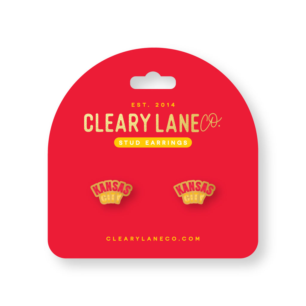 Kansas City Enamel Stud Earrings