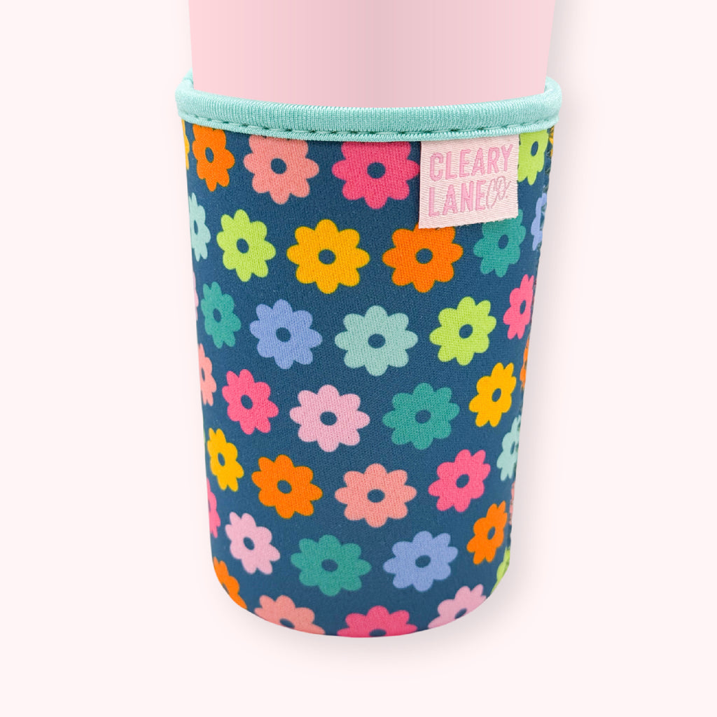 Emerald Rainbow Flowers | Cup Sleeve