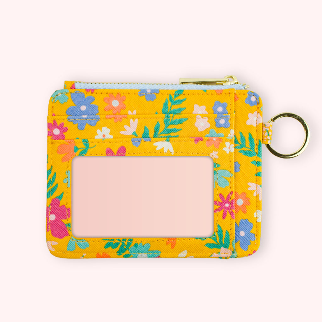Wallet Keychain - Canary Floral Jungle