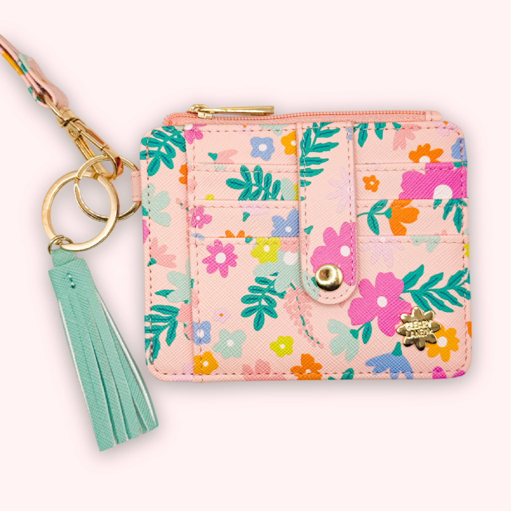 Wallet Keychain | Blush Rainbow Jungle