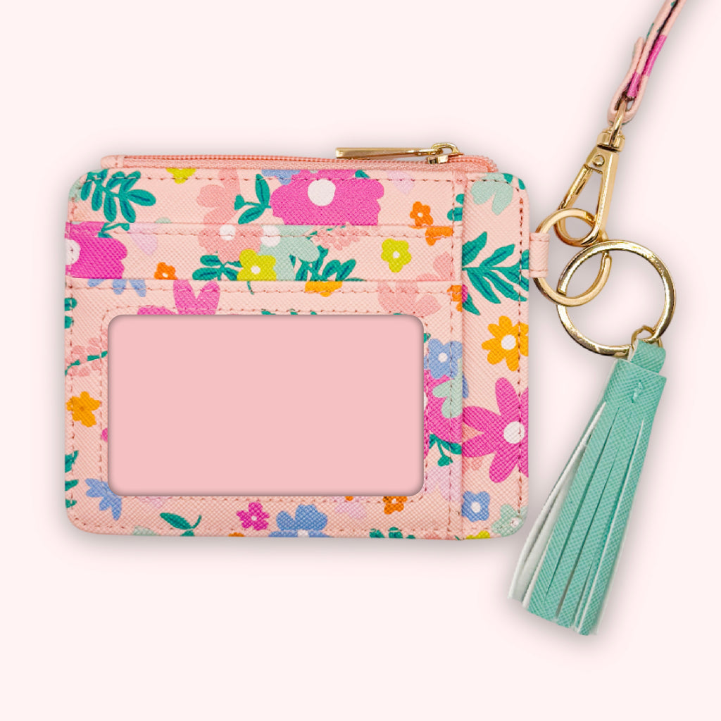 Wallet Keychain | Blush Rainbow Jungle