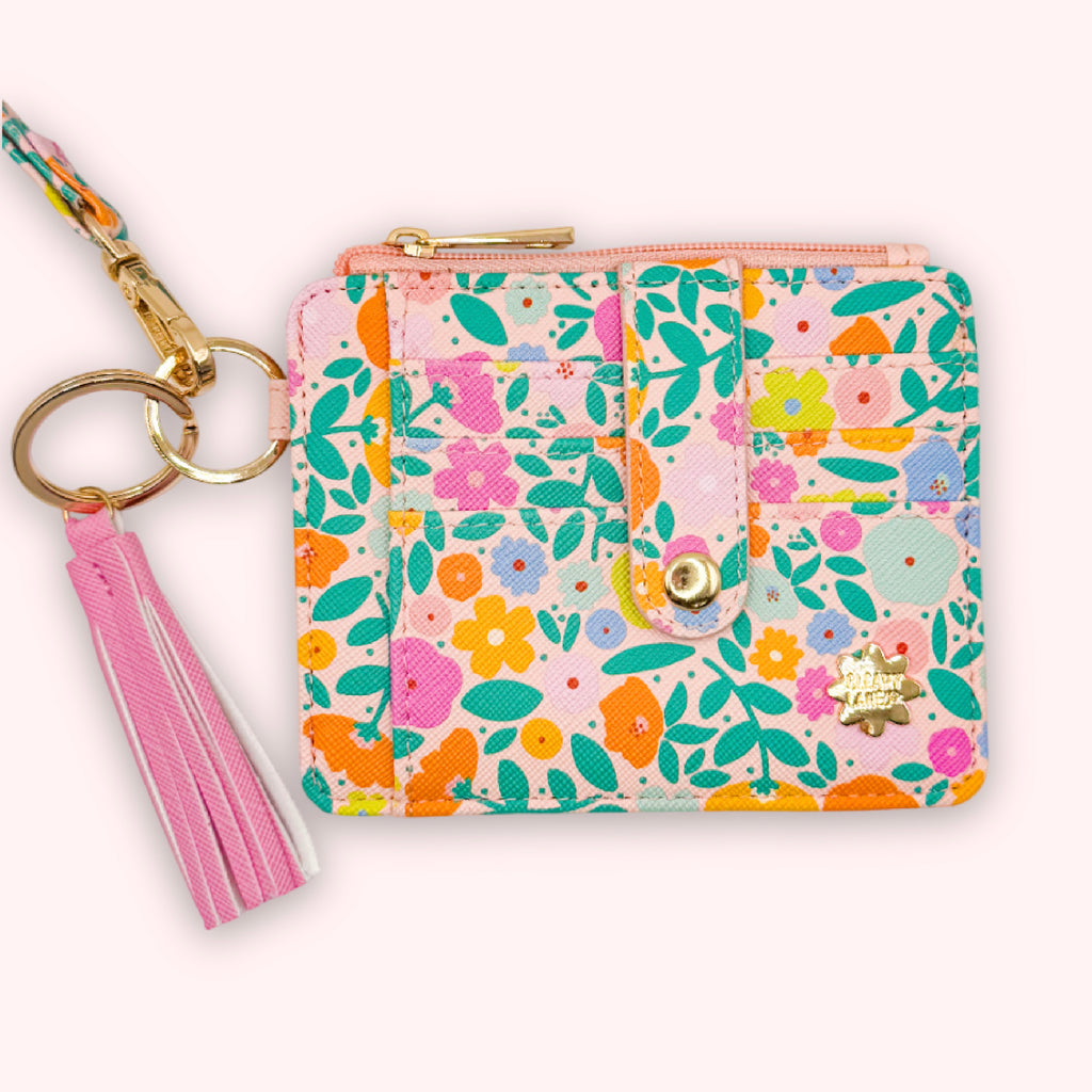 Wallet Keychain | Blush Rainbow Meadows