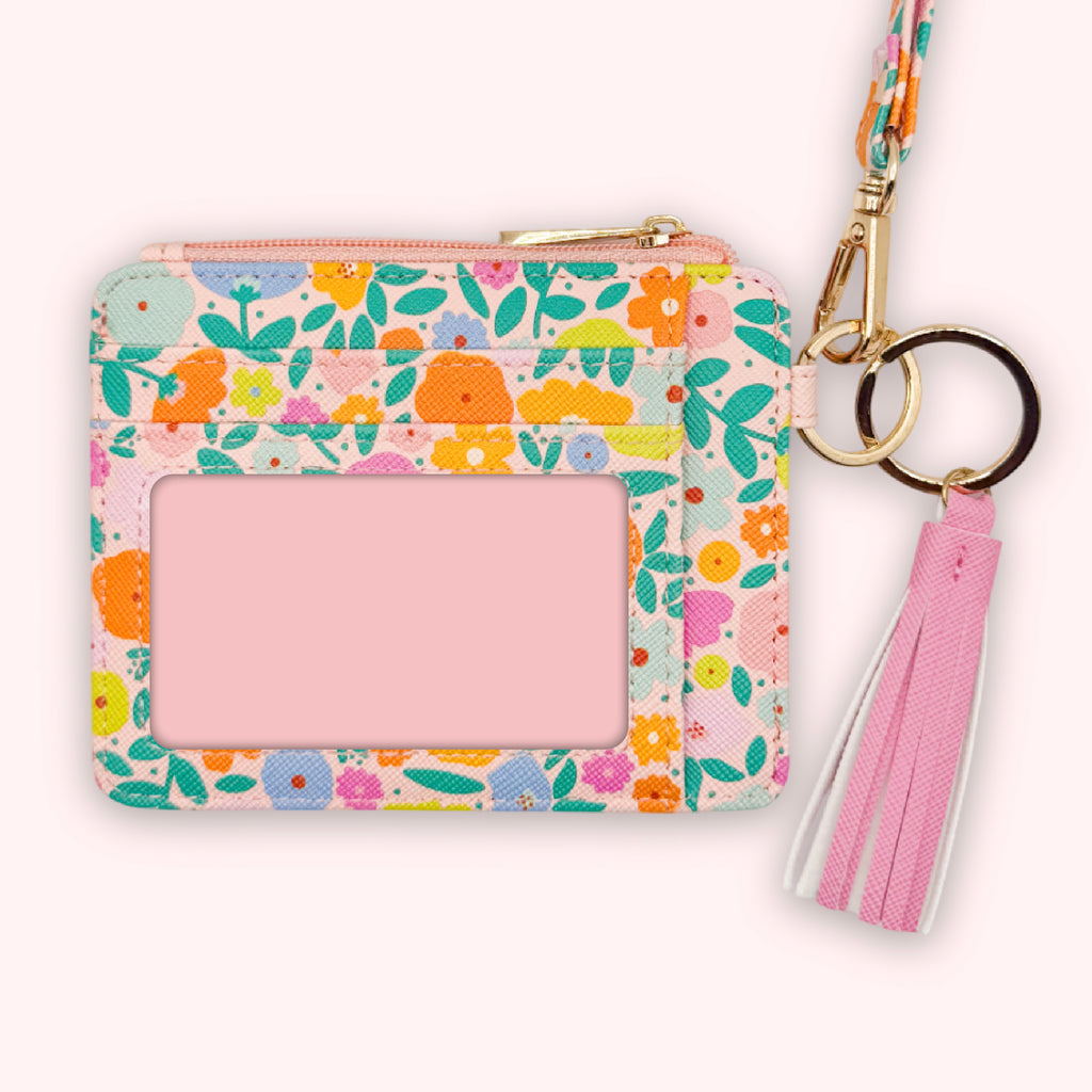 Wallet Keychain | Blush Rainbow Meadows