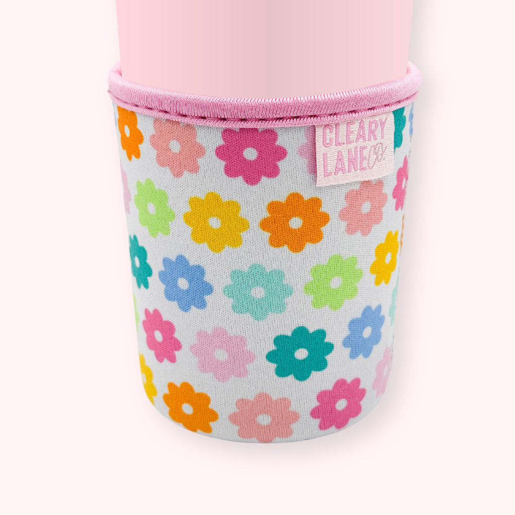 Blush Rainbow Flowers | Cup Sleeve