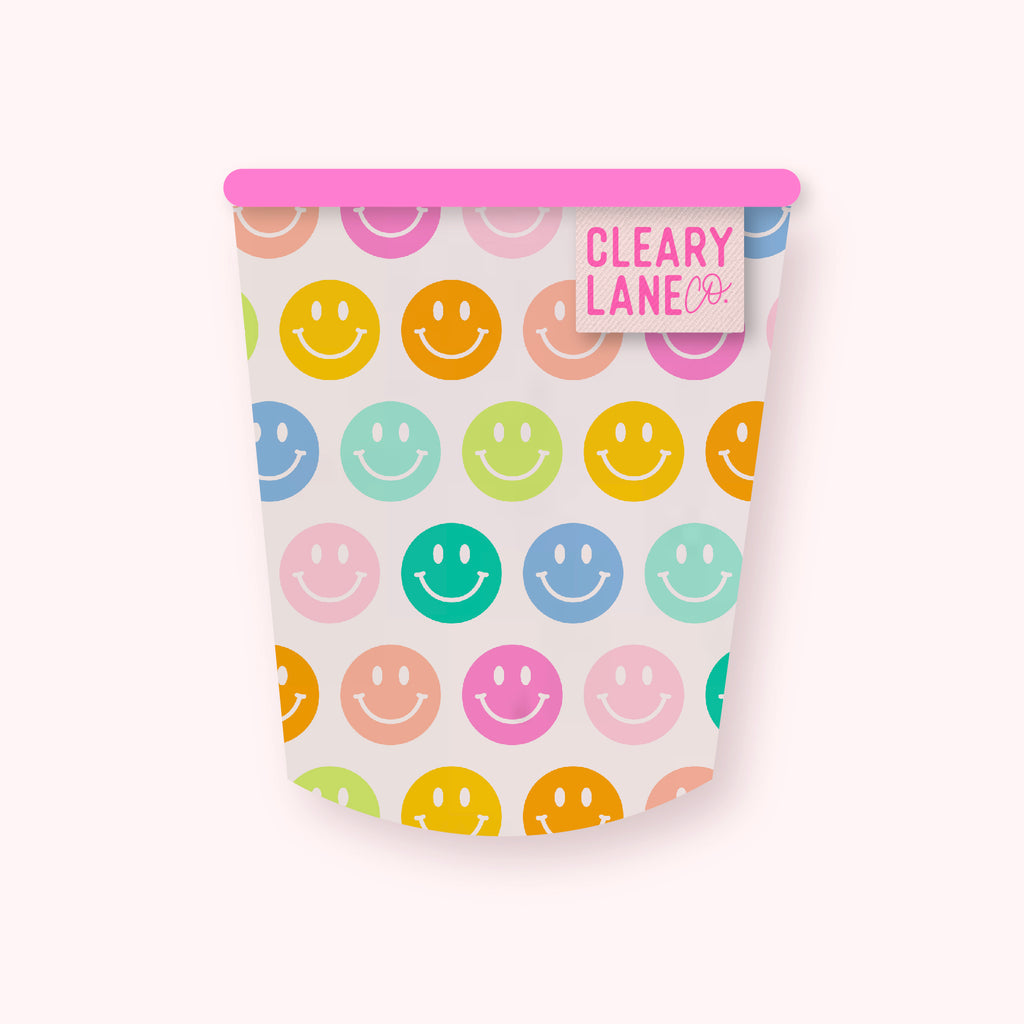 Blush Rainbow Smiley Face | Cup Sleeve