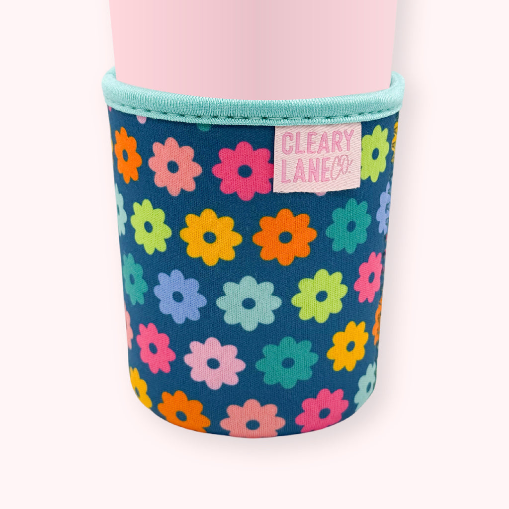 Emerald Rainbow Flowers | Cup Sleeve