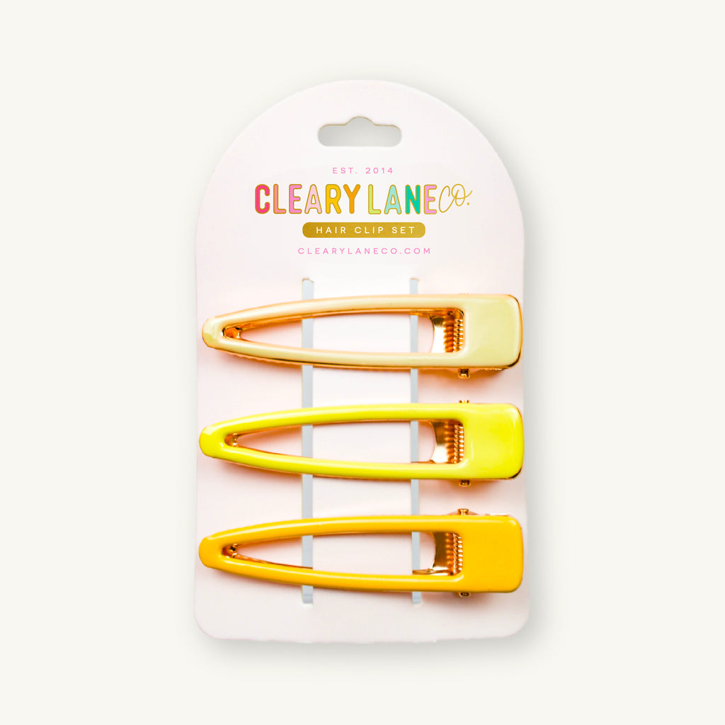 Hair Clip Set | Yellow