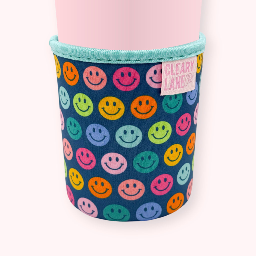 Emerald Rainbow Smiley Face | Cup Sleeve