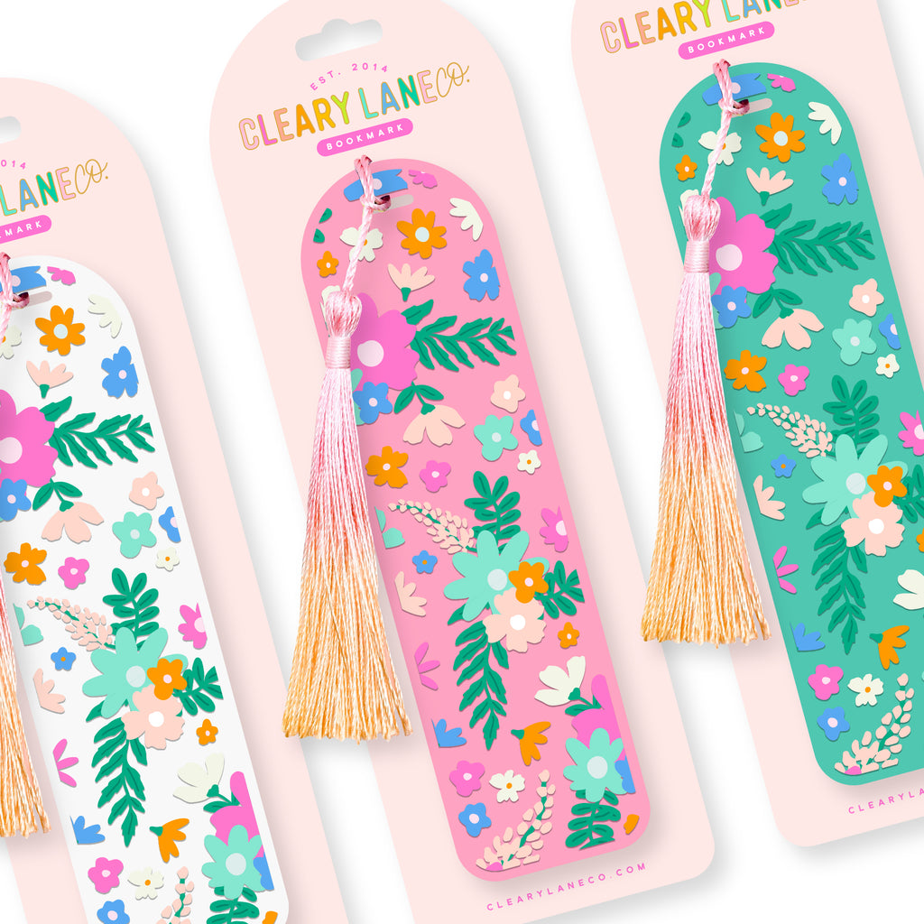 Acrylic Bookmark with Tassel | Floral Jungle