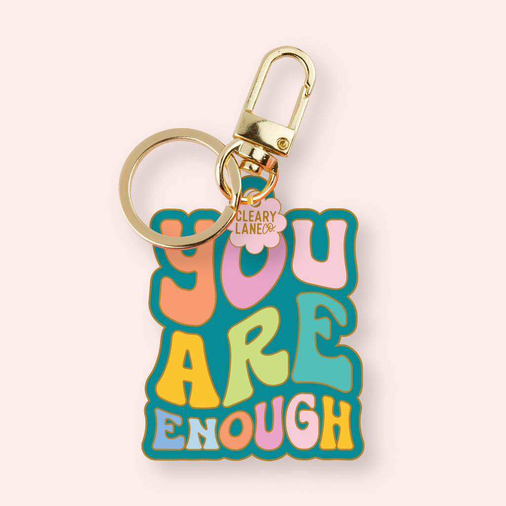 You Are Enough Enamel Keychain