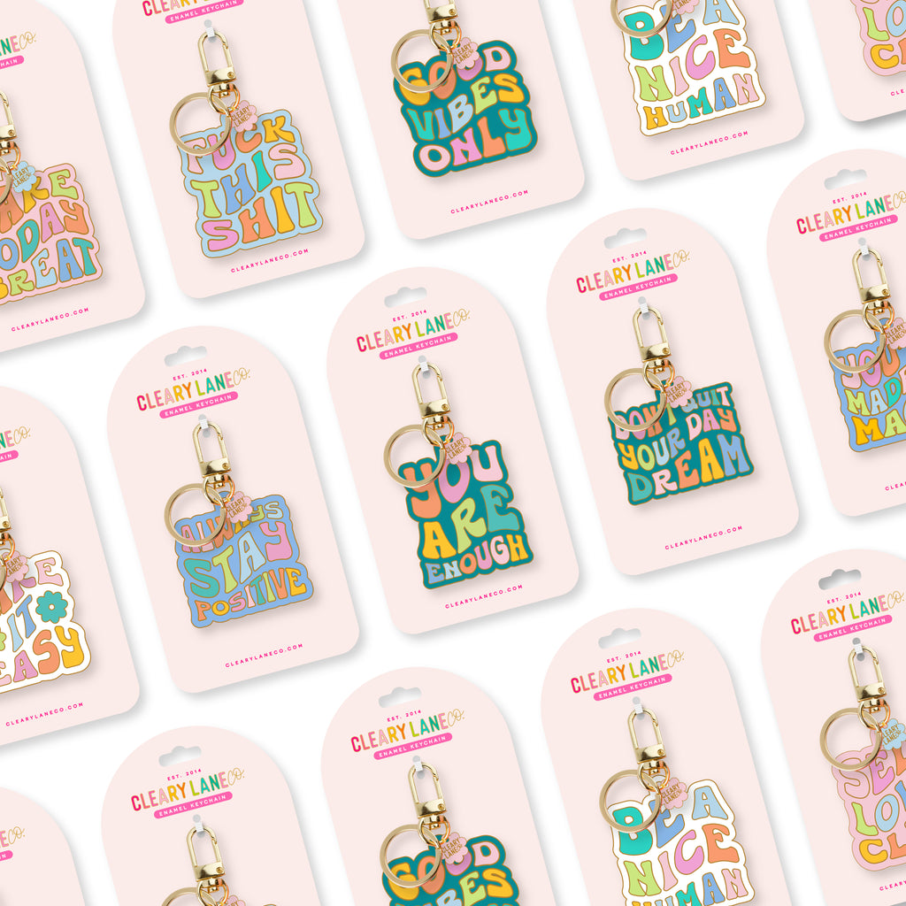 Make Today Great Enamel Keychain