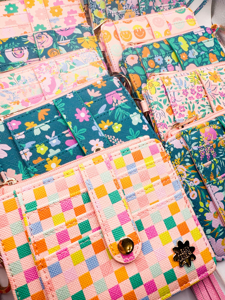 Wallet Keychain | Blush Rainbow Garden