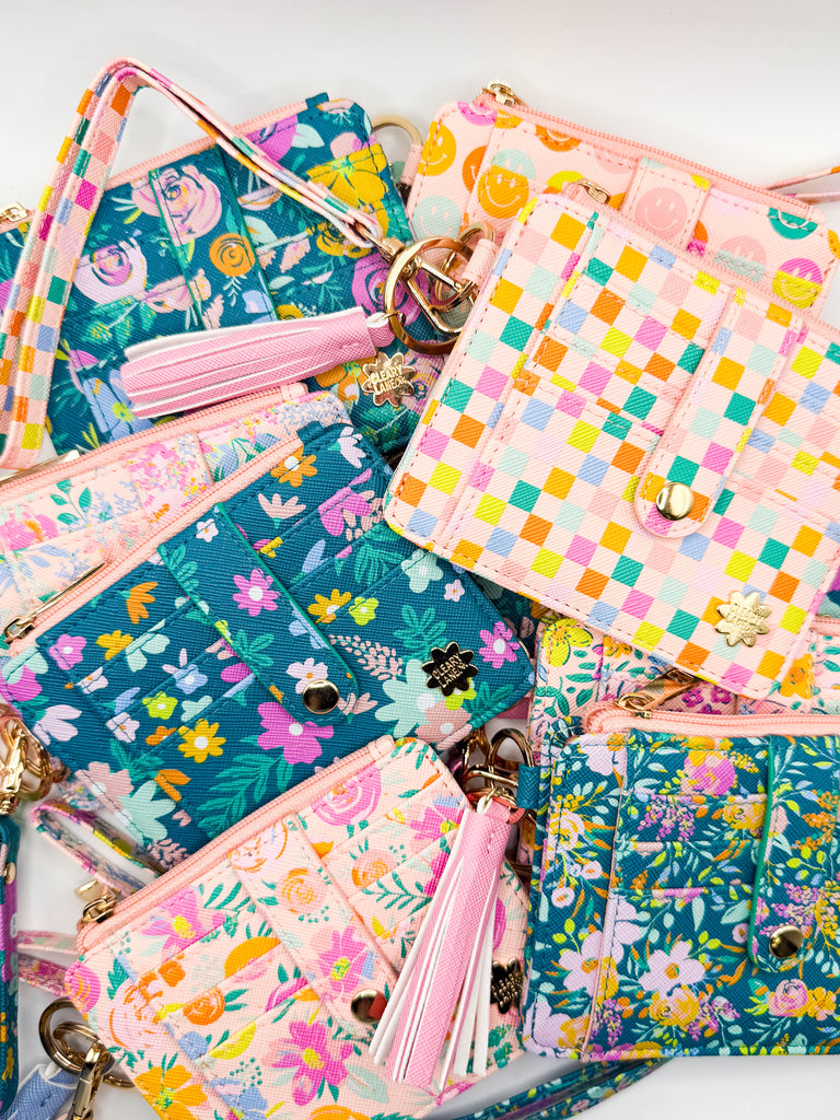 Wallet Keychain | Blush Rainbow Meadows
