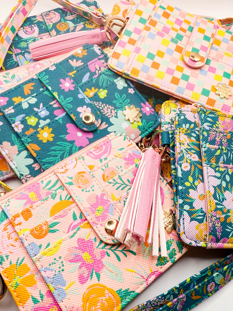 Wallet Keychain | Blush Rainbow Meadows