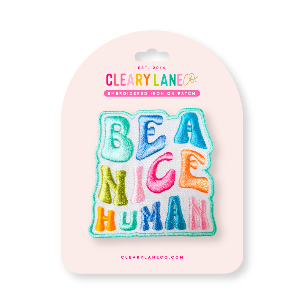 Be A Nice Human | Iron-on Patch