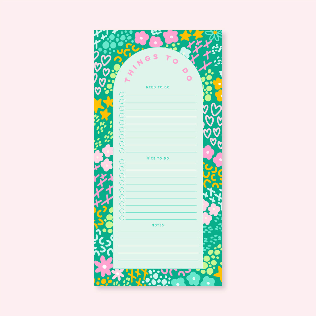 List Notepad | Emerald Rainbow Garden