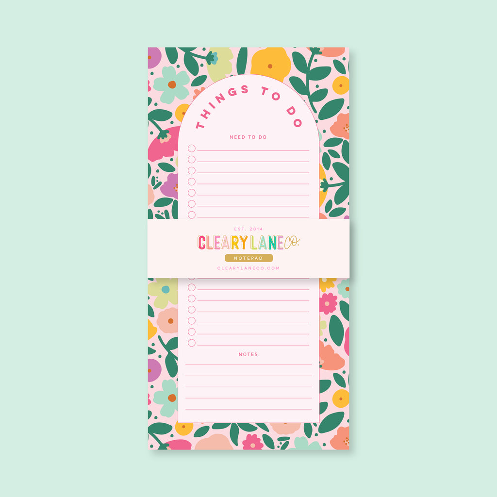 List Notepad | Blush Rainbow Meadows