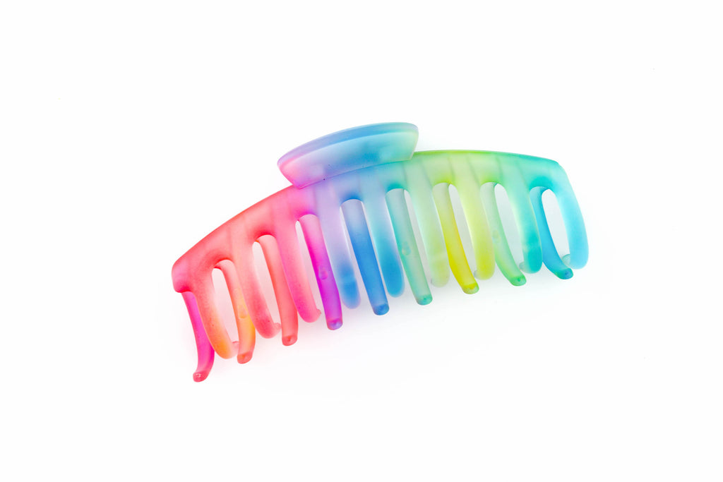 Rainbow Matte Hair Claw Clip
