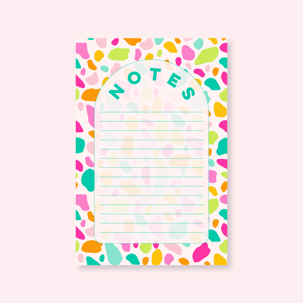 Small Notepad | Pink Rainbow Terrazzo
